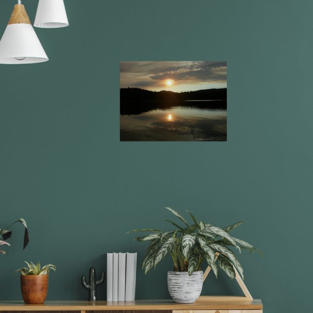 Solnedgång över Vår Valley Reservoir Poster (Vardagsrum 1)