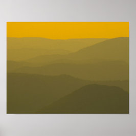 Solnedgång över Väster Virginia Alleghenies Poster