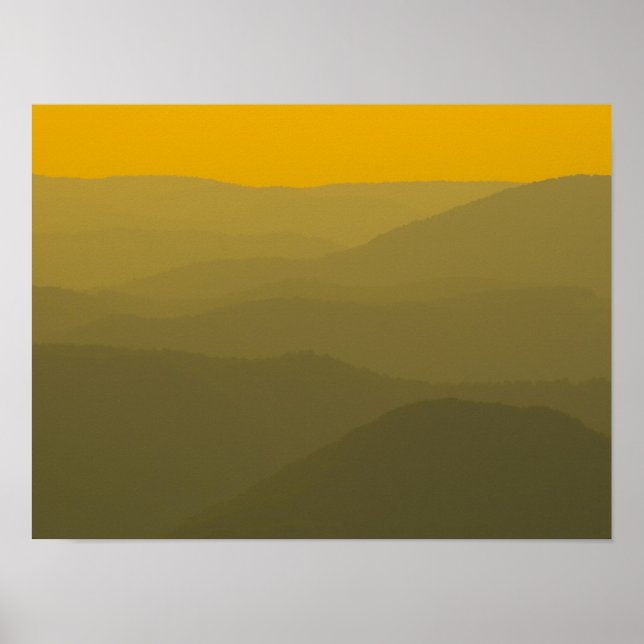 Solnedgång över Väster Virginia Alleghenies Poster (Framsidan)