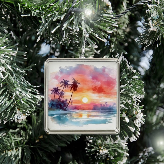Solnedgång över Vatten AI Ornament (Skapare uppladdad)