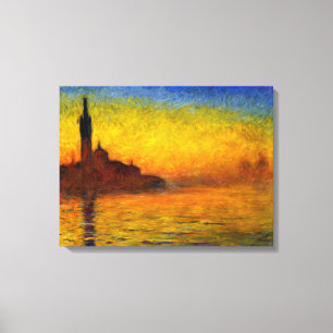 Solnedgång över Venedig vid den Claude Monet Canvastryck