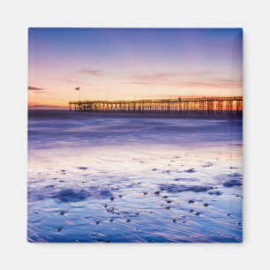 Solnedgång över Ventura Pier och strand Magnet