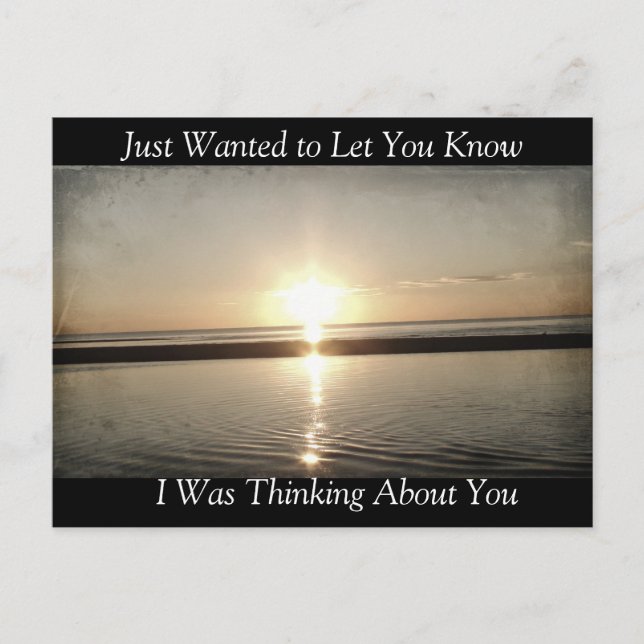 Solnedgång över visitkortet vykort (Framsida)