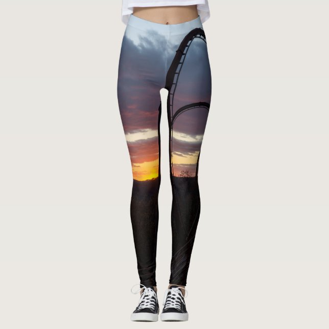 Solnedgång över Wildfire Leggings (Framsida)