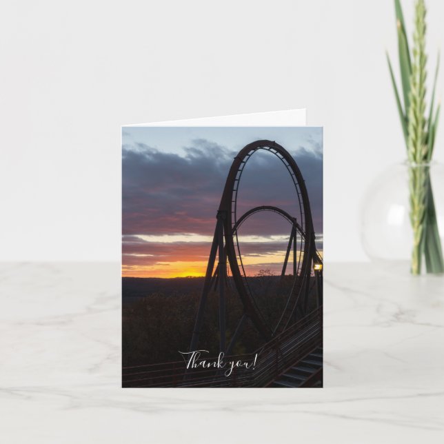 Solnedgång över Wildfire - tackkort (Framsida)