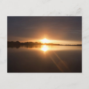 Solnedgång över Zambezi River - vykort