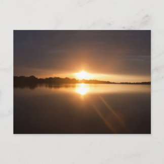 Solnedgång över Zambezi River - vykort