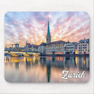 Solnedgång över Zürich, Schweiz Musmatta