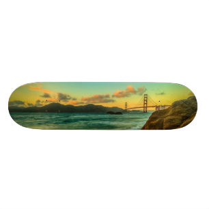 Solnedgång på bagarestranden skateboard bräda 21,5 cm