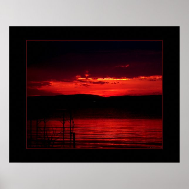 Solnedgång på Balaton Poster (Framsidan)