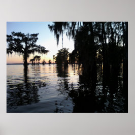 Solnedgång på Bayou Black, Morgan City, Louisiana Poster