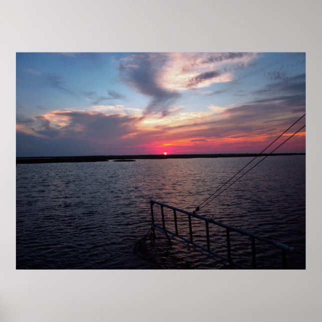 Solnedgång på Bayou Poster (Framsidan)