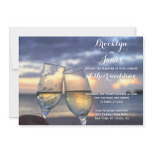 Solnedgång på Beach-bröllopet