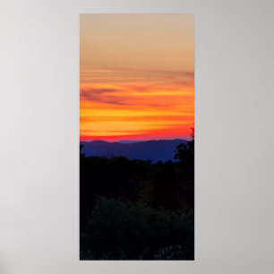 Solnedgång på Blue Ridge Parkway Poster