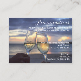 Solnedgång på bosättningskort för brödsbröllop tilläggskort