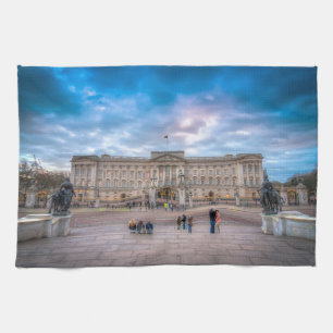Solnedgång på Buckingham Palace, London Kökshandduk