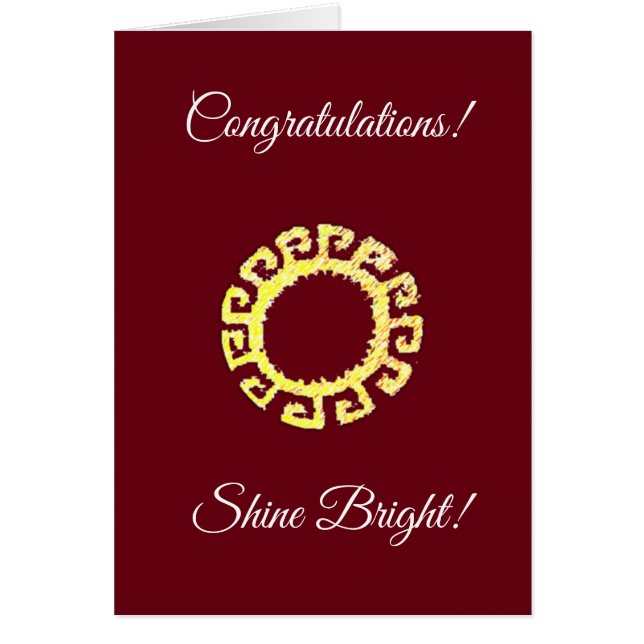 Solnedgång på burgundyska Grattisar Hälsningskort (Framsidan)