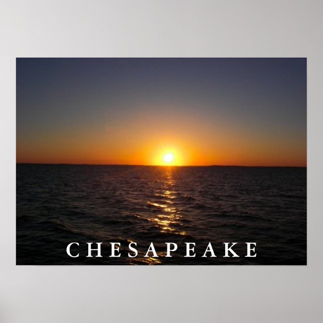 Solnedgång på Chesapeake Poster (Framsidan)