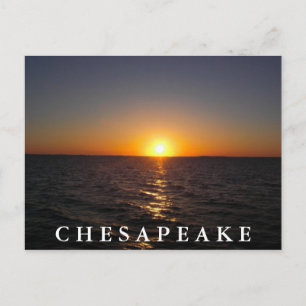 Solnedgång på Chesapeake-vykortet Vykort