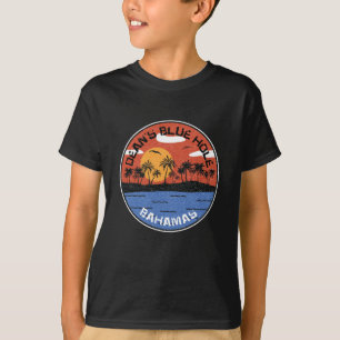 Solnedgång på Dean's Blue Hål Bahamas T Shirt