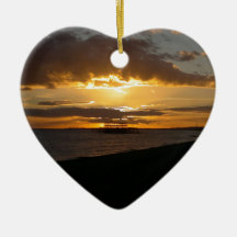 Solnedgång på den Brighton stranden