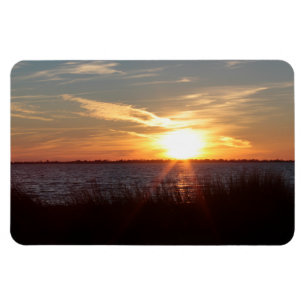 Solnedgång på den Chincoteague island.en Magnet