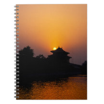 Solnedgång på den förbjudna staden - Peking, China