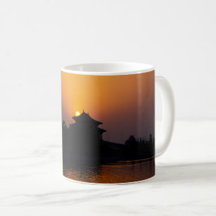 Solnedgång på den förbjudna staden - Peking, China Kaffemugg