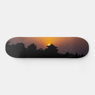 Solnedgång på den förbjudna staden - Peking, China Mini Skateboard Bräda 18,5 Cm