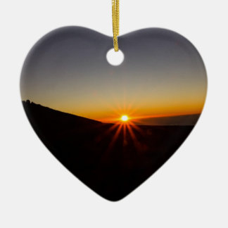 Solnedgång på den Haleakala vulkan Julgransprydnad Keramik