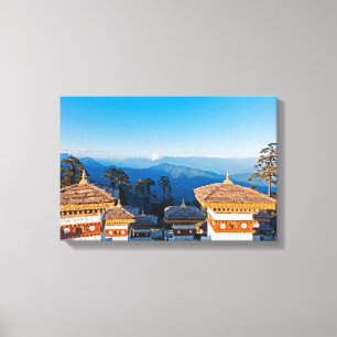 Solnedgång på Dochula Pass - Bhutan, Himalaya Canvastryck