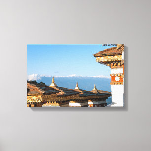 Solnedgång på Dochula Pass - Bhutan, Himalaya Canvastryck