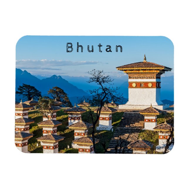 Solnedgång på Dochula Pass - Bhutan, Himalaya Magnet (Horisontell)