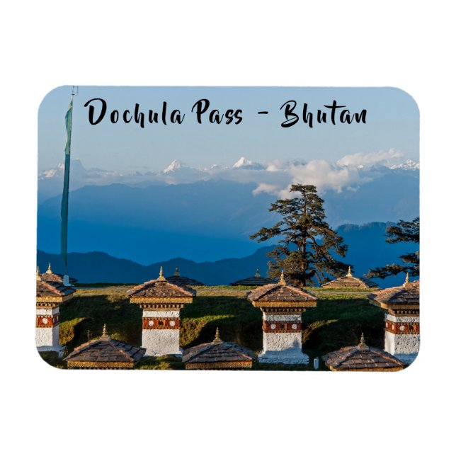Solnedgång på Dochula Pass - Bhutan, Himalaya Magnet (Horisontell)