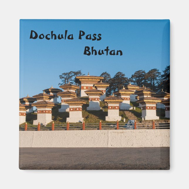 Solnedgång på Dochula Pass - Bhutan, Himalaya Magnet (Framsidan)