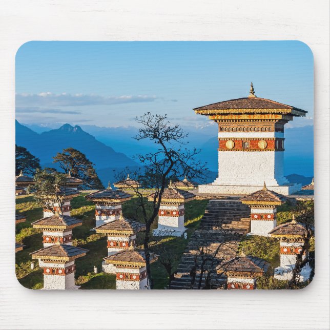 Solnedgång på Dochula Pass - Bhutan, Himalaya Musmatta (Framsidan)