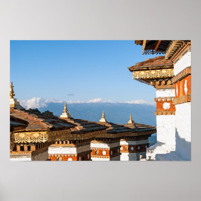 Solnedgång på Dochula Pass - Bhutan, Himalaya Poster (Framsidan)