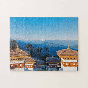 Solnedgång på Dochula Pass - Bhutan, Himalaya Pussel