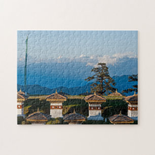 Solnedgång på Dochula Pass - Bhutan, Himalaya Pussel