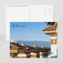 Solnedgång på Dochula Pass - Bhutan, Himalaya Vykort