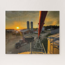 Solnedgång på en Alberta Farm