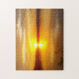 Solnedgång på en sjö pussel