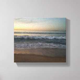 Solnedgång på en strand i Monterey Bay Canvastryck
