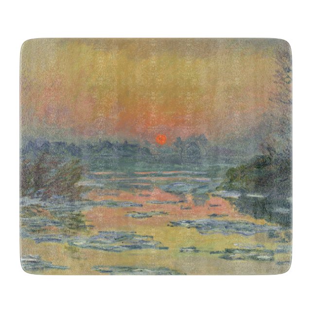 Solnedgång på floden Seine i Winter (Claude Monet) (Framsidan)