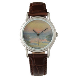 Solnedgång på floden Seine i Winter (Claude Monet) Armbandsur