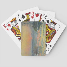 Solnedgång på floden Seine i Winter (Claude Monet) Casinokort