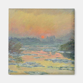 Solnedgång på floden Seine i Winter (Claude Monet) Magnet