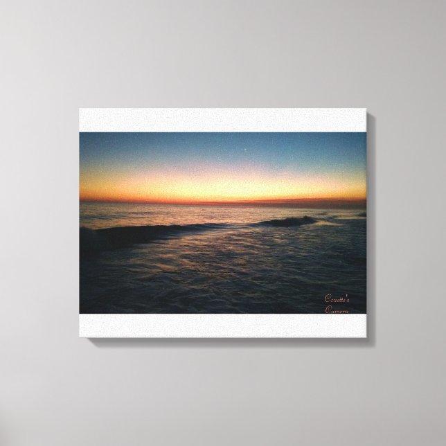 Solnedgång på Floridas strand Canvastryck (Framsida)