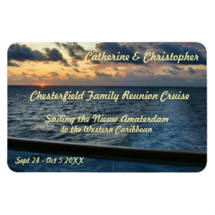 Solnedgång på för representationsrumdörr för hav magnet
