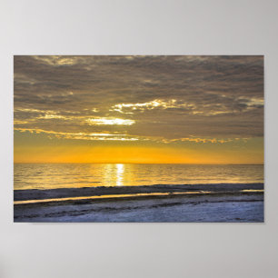 Solnedgång på Fort Myers Beach, Florida Poster